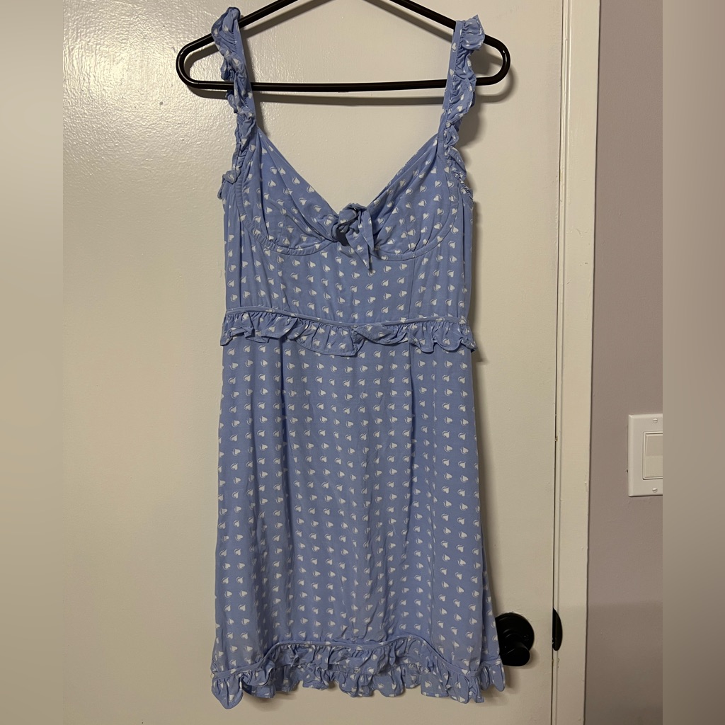 For Love And Lemons Cute Blue Mini Dress
